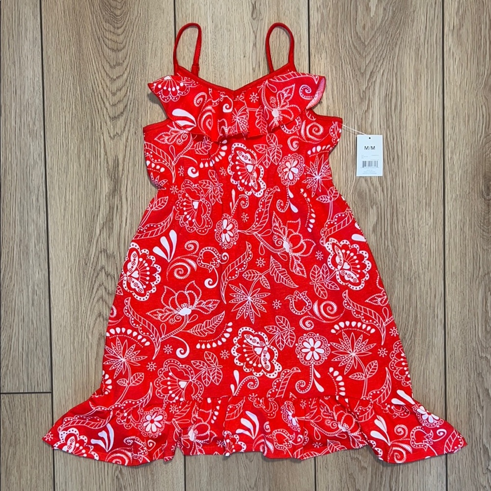 🛍️ 4 for $20 🛍️ - NWT - George Kids Red and White Floral Dress